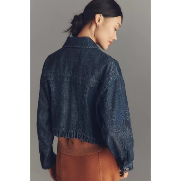 NWT Size XL - Anthro Pilcro Tidal Moto Utility Jacket Cotton Denim (NWT US$ 128) - Picture 9 of 16